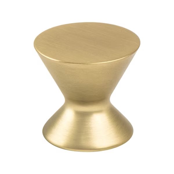 Domestic Bliss Modern Brushed Gold Knob, Berenson, Mfr#: 2363-1MDB-P